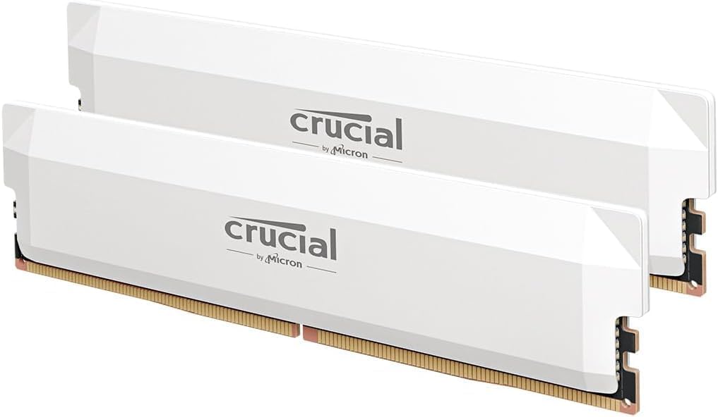 Crucial Pro 32GB DDR5 RAM Kit 2x16GB,CL36 6000MHz, Overclocking Desktop Gaming Memory, Intel XMP 3.0  AMD Expo