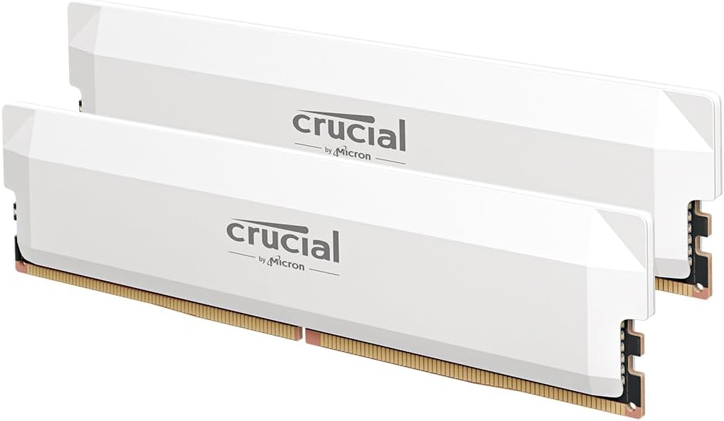 Crucial Pro 32GB DDR5 RAM Kit 2x16GB,CL36 6000MHz, Overclocking Desktop Gaming Memory, Intel XMP 3.0  AMD Expo