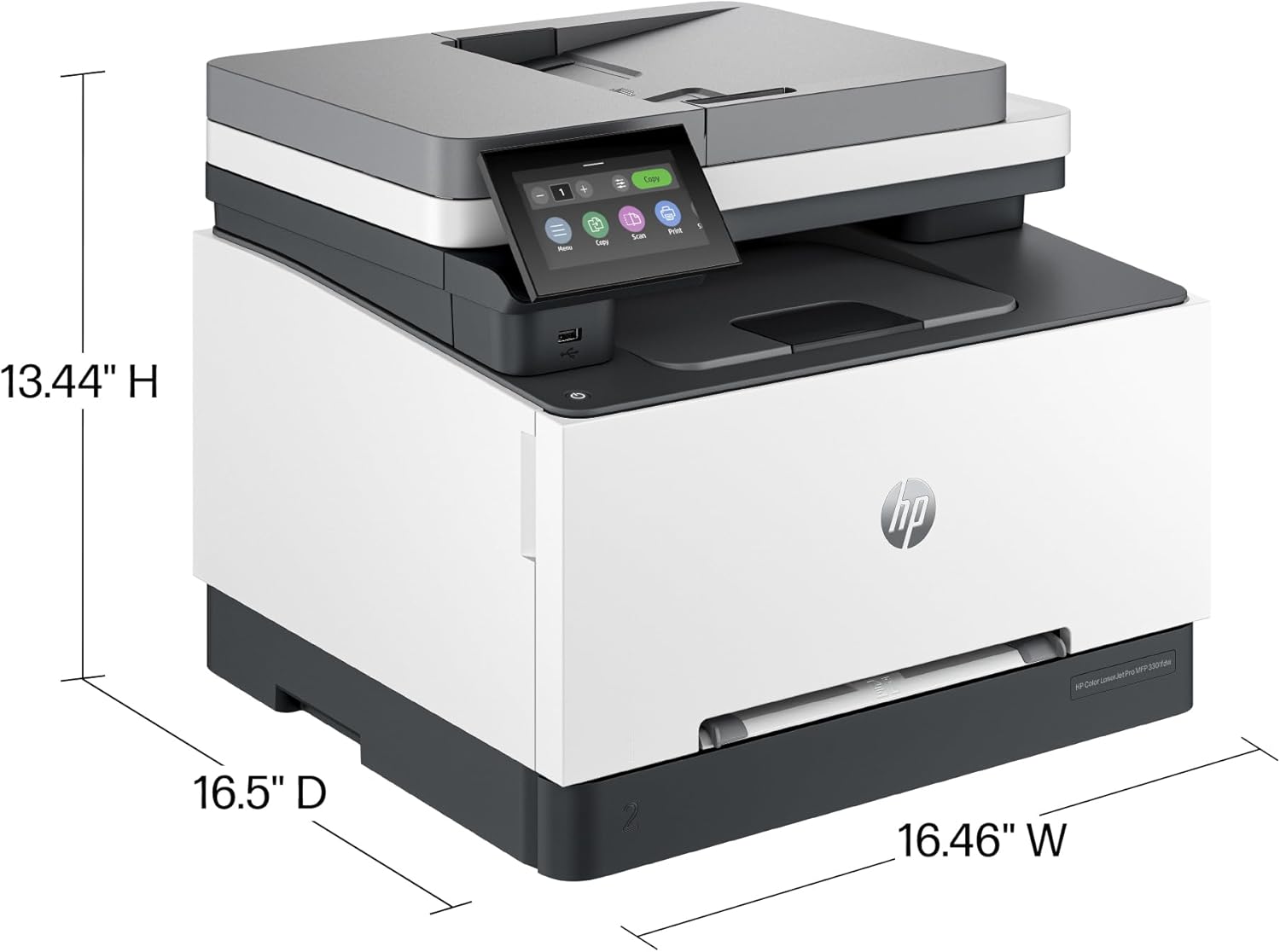 HP Color Laserjet Pro MFP 3301fdw Wireless All-in-One Color Laser Printer, Office Printer, Scanner, Copier, Fax, ADF, Duplex, Best-for-Office 499Q5F