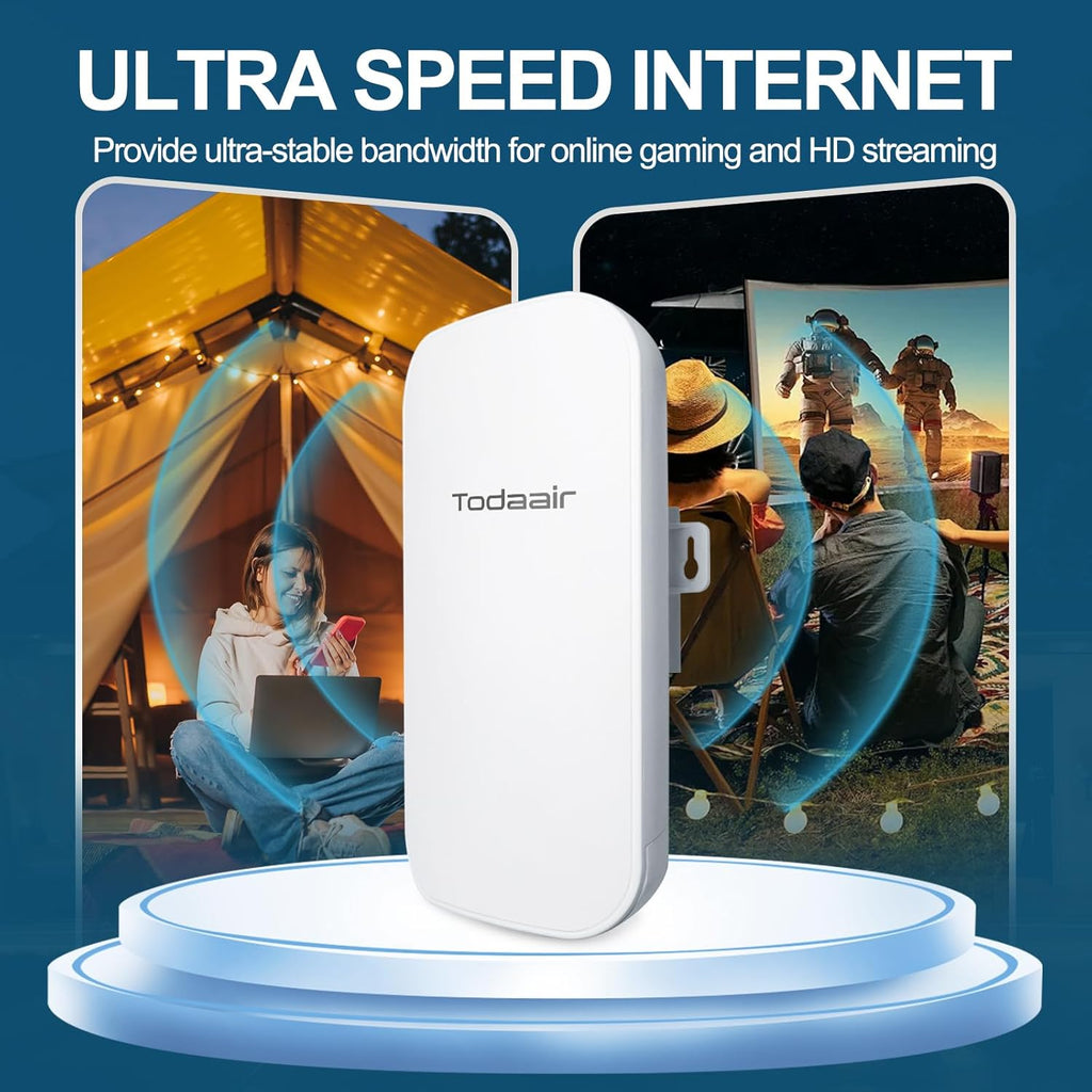 Outdoor WiFi Extender，WiFi Booster | AI Watchdog | Repeater&AP Mode｜IP65 Weatherproof | Up to 1200Mbps Dual Band WiFi Repeater | Covers Up to Least 3440 Sq. ft and 30 Devices