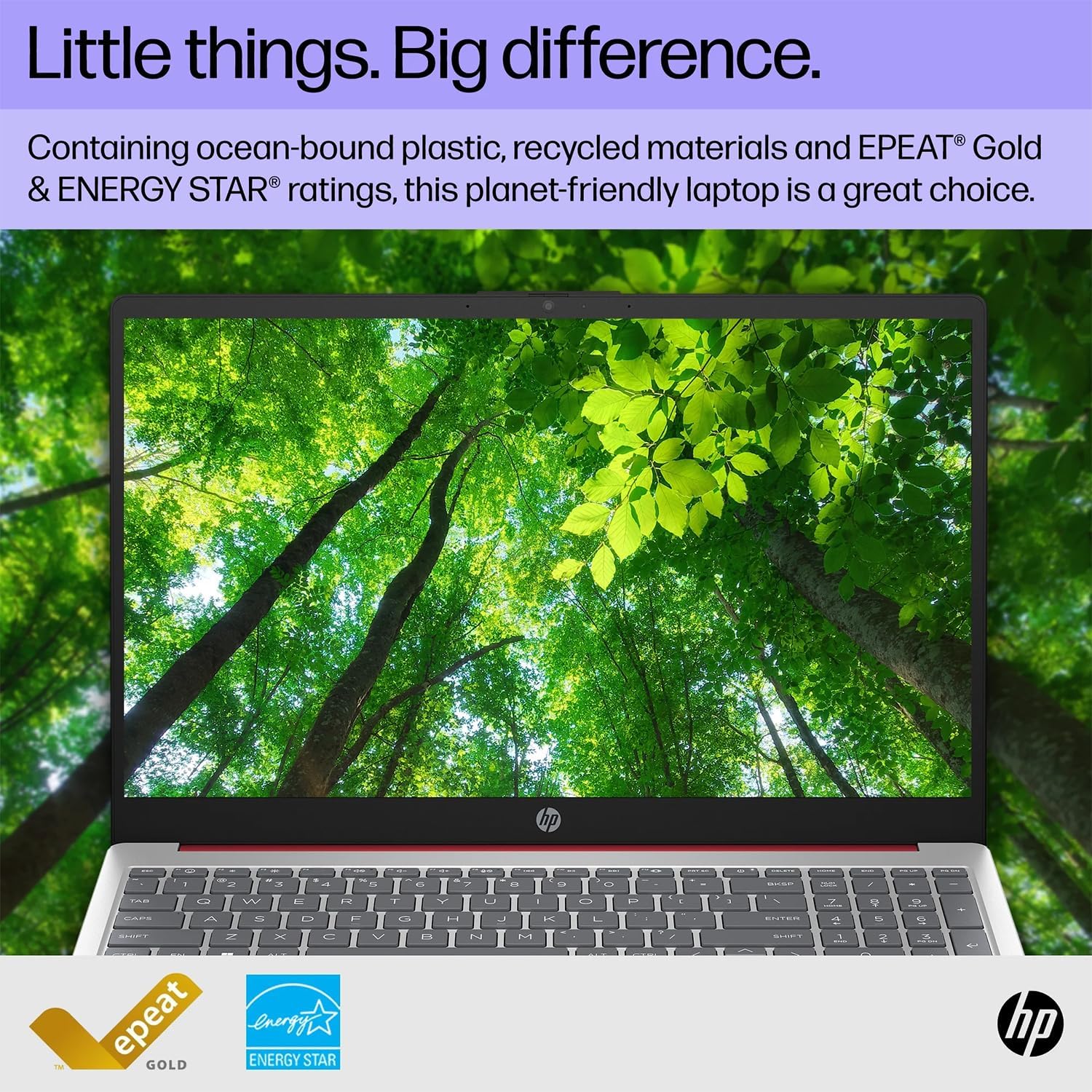 HP 15.6 Portable Laptop Include 1 Year Microsoft 365, HD Display, Intel Quad-Core N200 Processor, 16GB RAM, 128GB Storage, Wi-Fi 5, Webcam, HDMI, Numeric Keypad, Windows 11 Home, Red