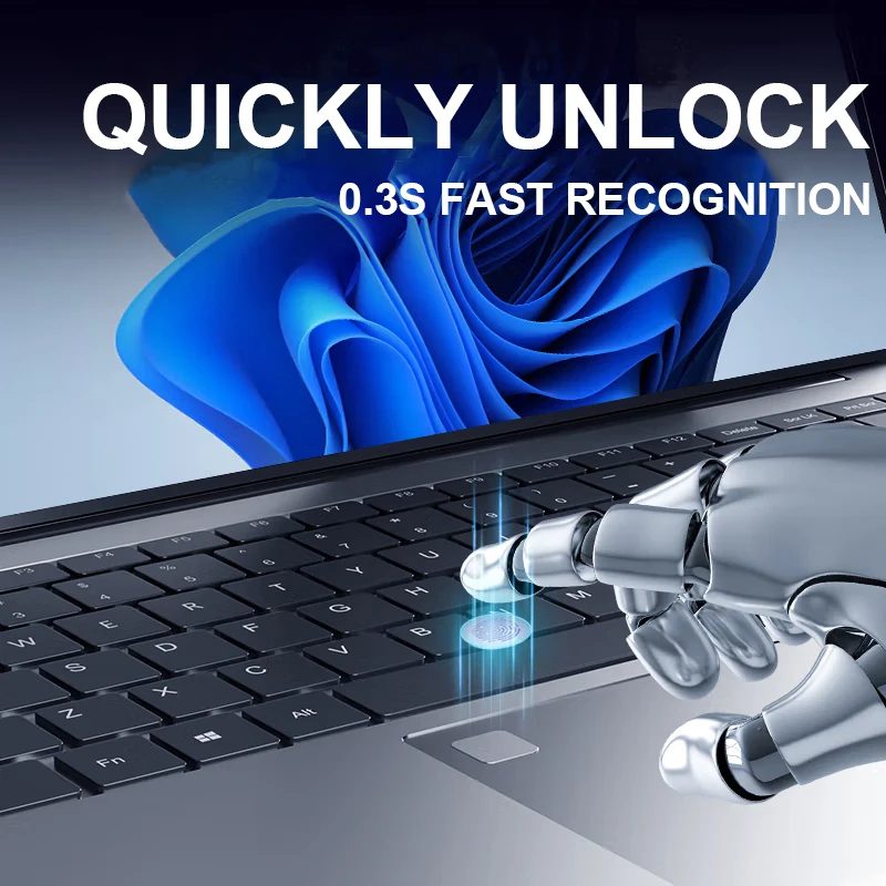 15.6 inch Portable i7 Laptop Fingerprint Unlock Notebook 16GB 1TB Windows 11 Gaming Laptops Computer Intel i7-8500Y Notebook PC