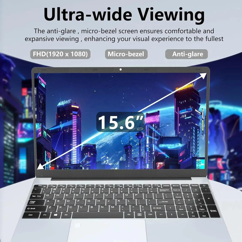 15.6 inch Portable i7 Laptop Fingerprint Unlock Notebook 16GB 1TB Windows 11 Gaming Laptops Computer Intel i7-8500Y Notebook PC